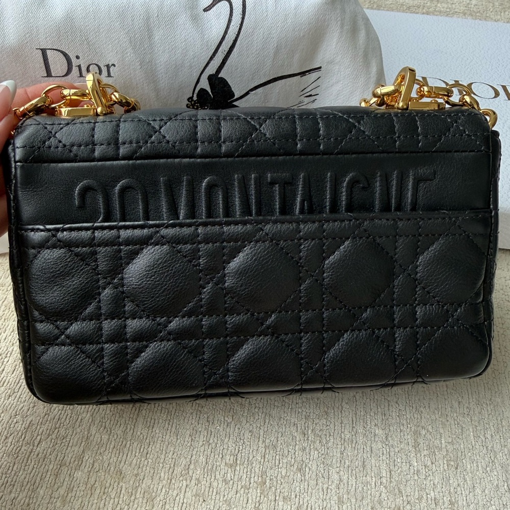 Dior Black Quilted Mini Shoulder Bag with Gold CD Chain - Picture 3 of 4